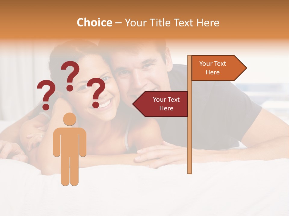 Cute Couple Looking PowerPoint Template
