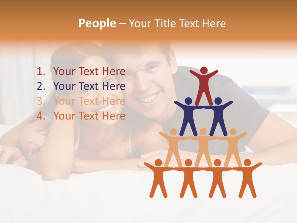 Cute Couple Looking PowerPoint Template