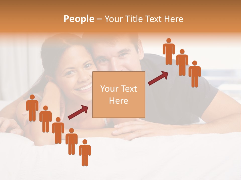 Cute Couple Looking PowerPoint Template