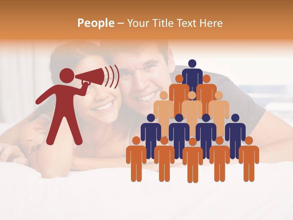 Cute Couple Looking PowerPoint Template