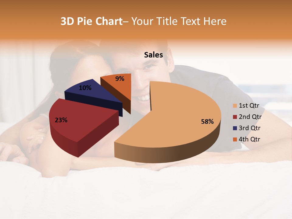 Cute Couple Looking PowerPoint Template