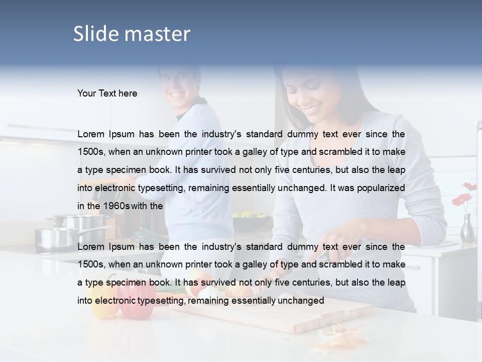 Man Tomato Cook PowerPoint Template