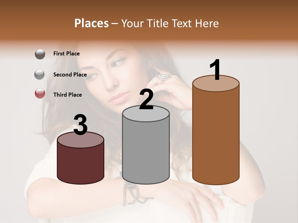 Brunette Choosing Sad PowerPoint Template