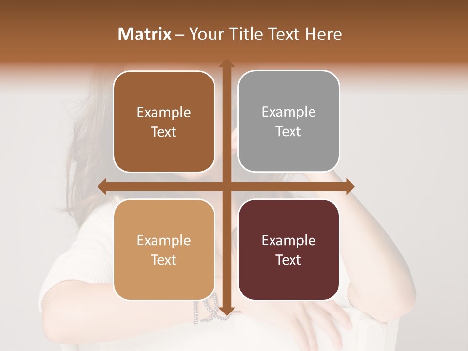 Brunette Choosing Sad PowerPoint Template