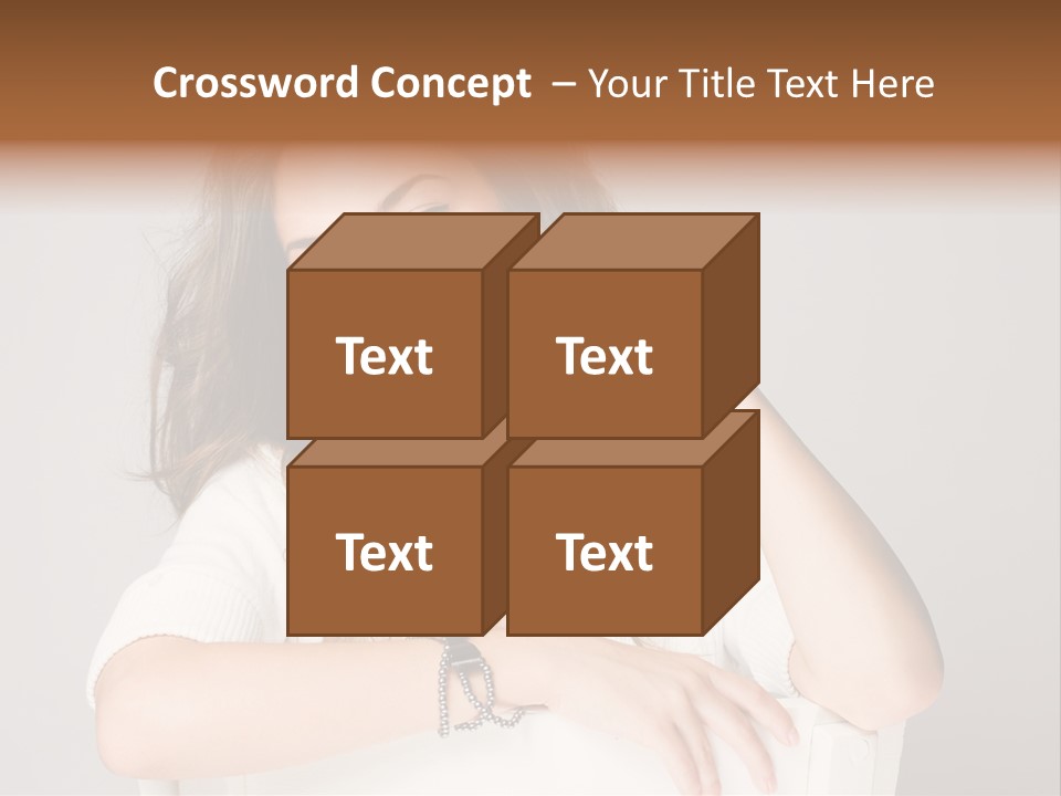 Brunette Choosing Sad PowerPoint Template