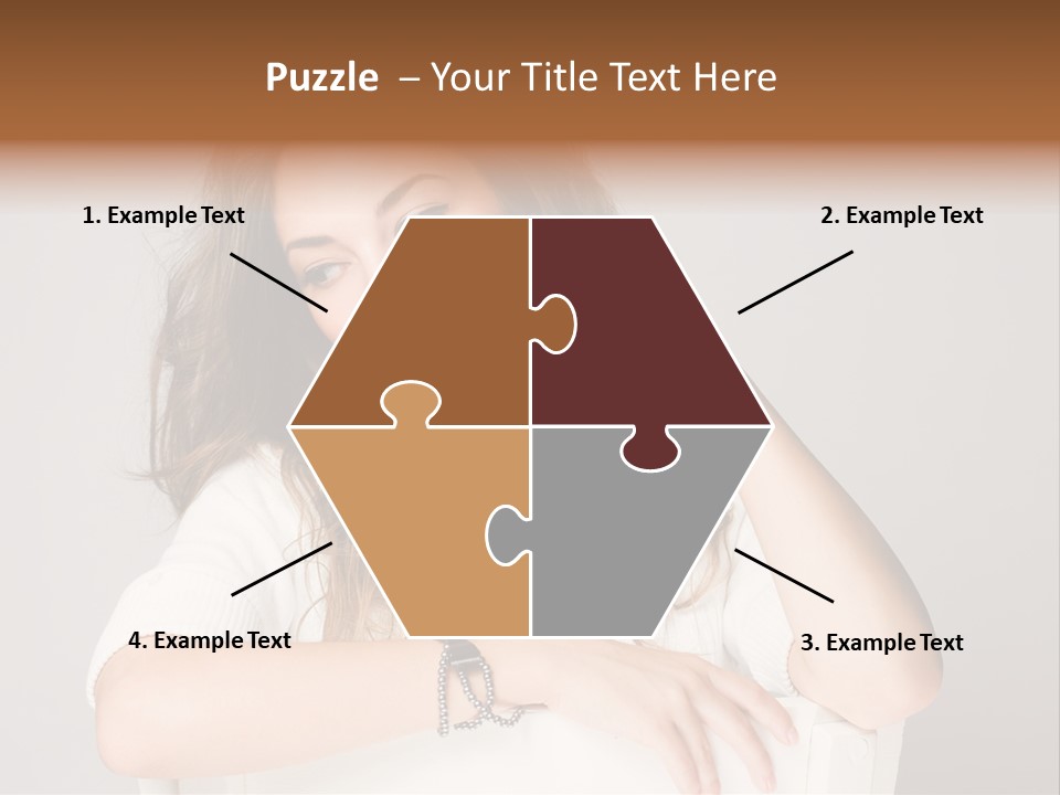 Brunette Choosing Sad PowerPoint Template