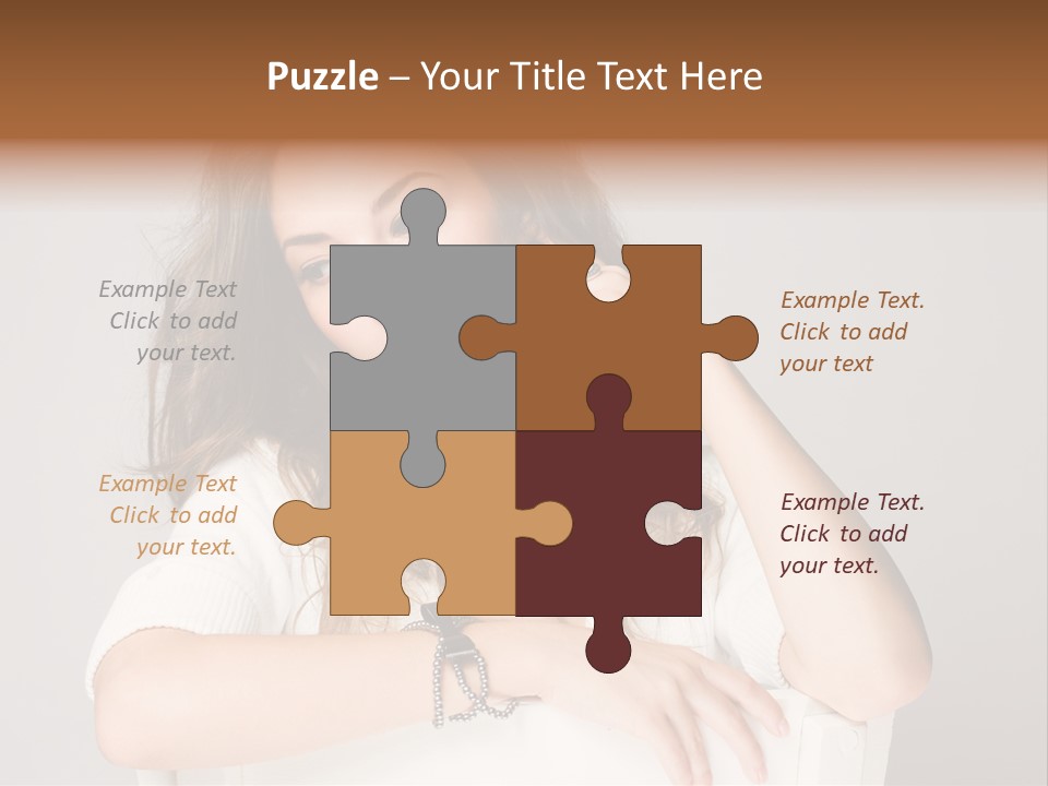 Brunette Choosing Sad PowerPoint Template