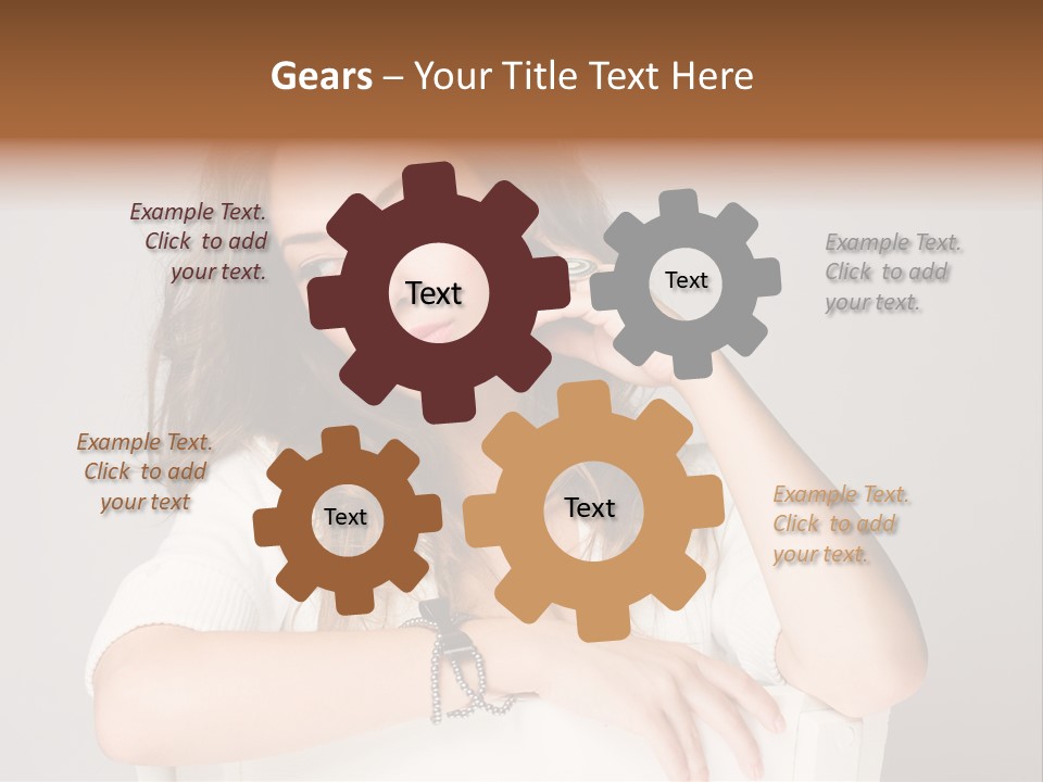 Brunette Choosing Sad PowerPoint Template