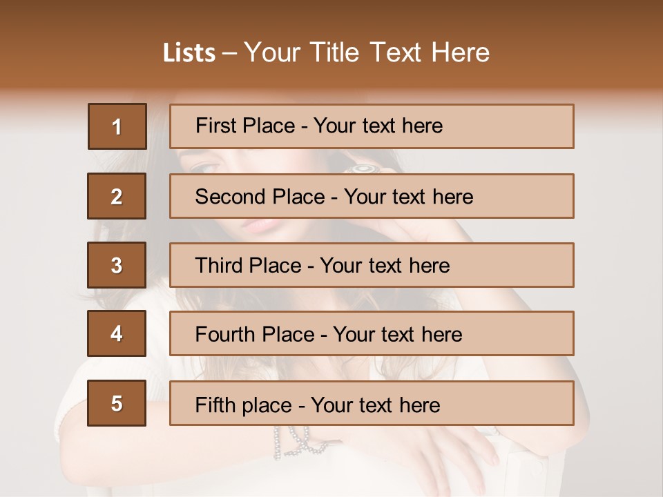 Brunette Choosing Sad PowerPoint Template