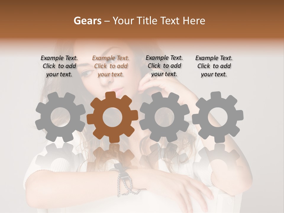 Brunette Choosing Sad PowerPoint Template