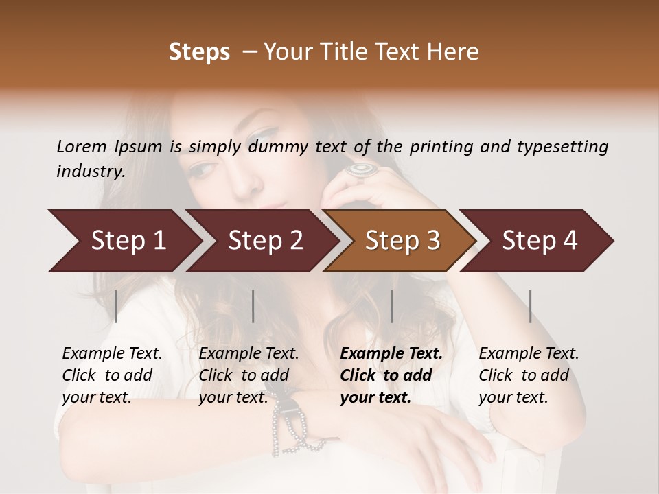 Brunette Choosing Sad PowerPoint Template