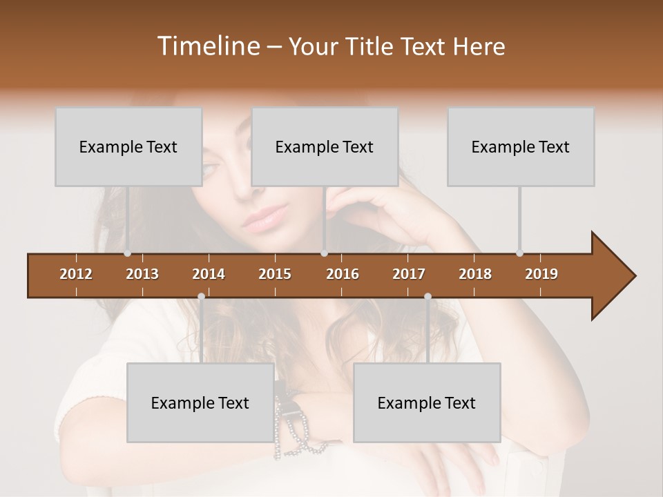 Brunette Choosing Sad PowerPoint Template