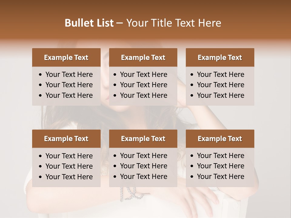 Brunette Choosing Sad PowerPoint Template