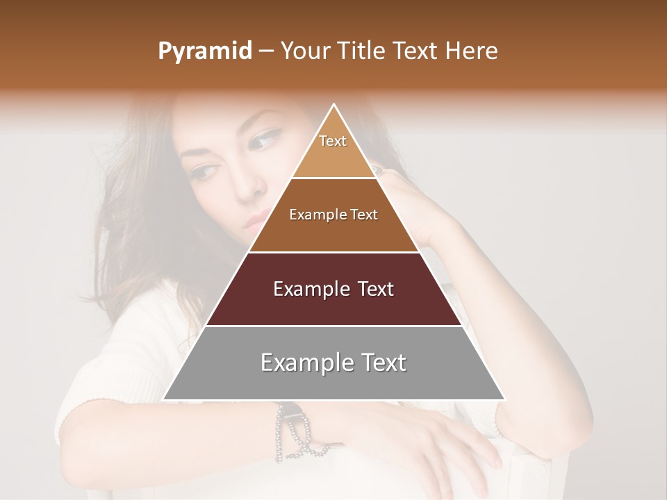 Brunette Choosing Sad PowerPoint Template