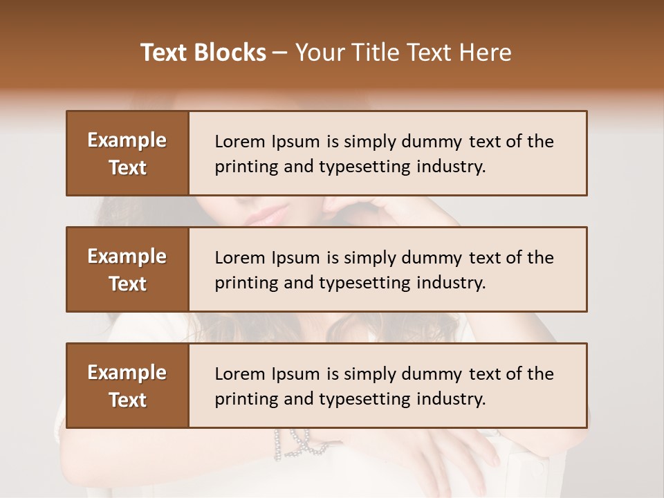 Brunette Choosing Sad PowerPoint Template