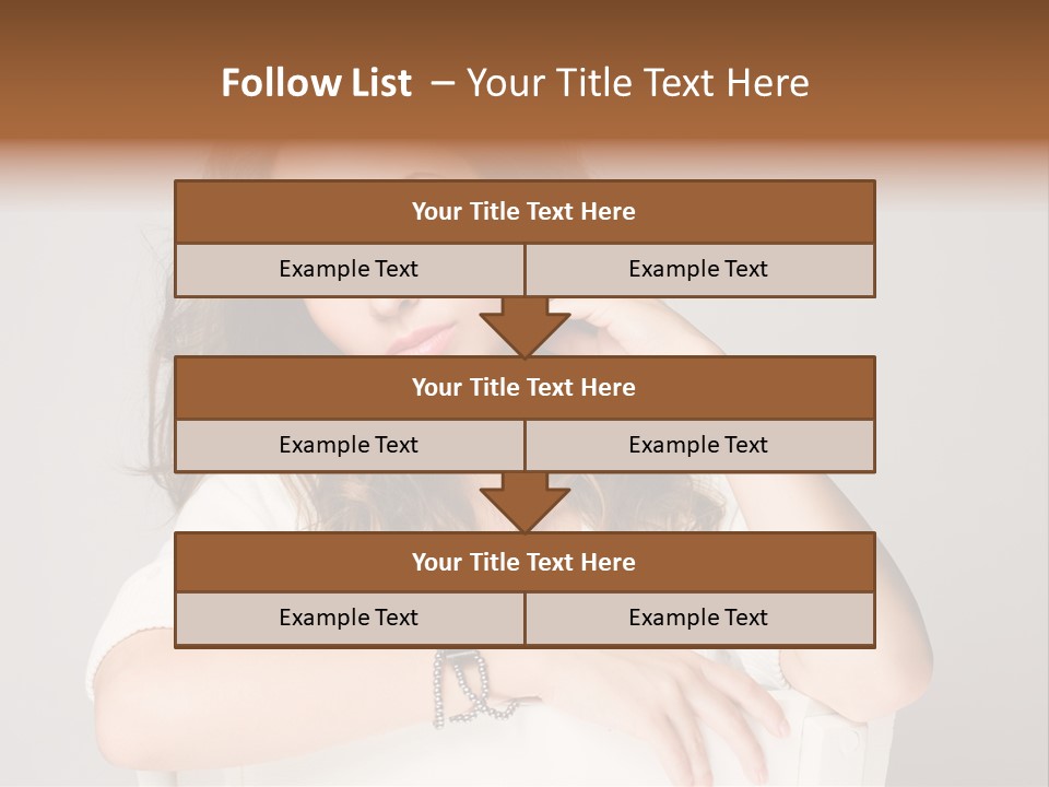 Brunette Choosing Sad PowerPoint Template