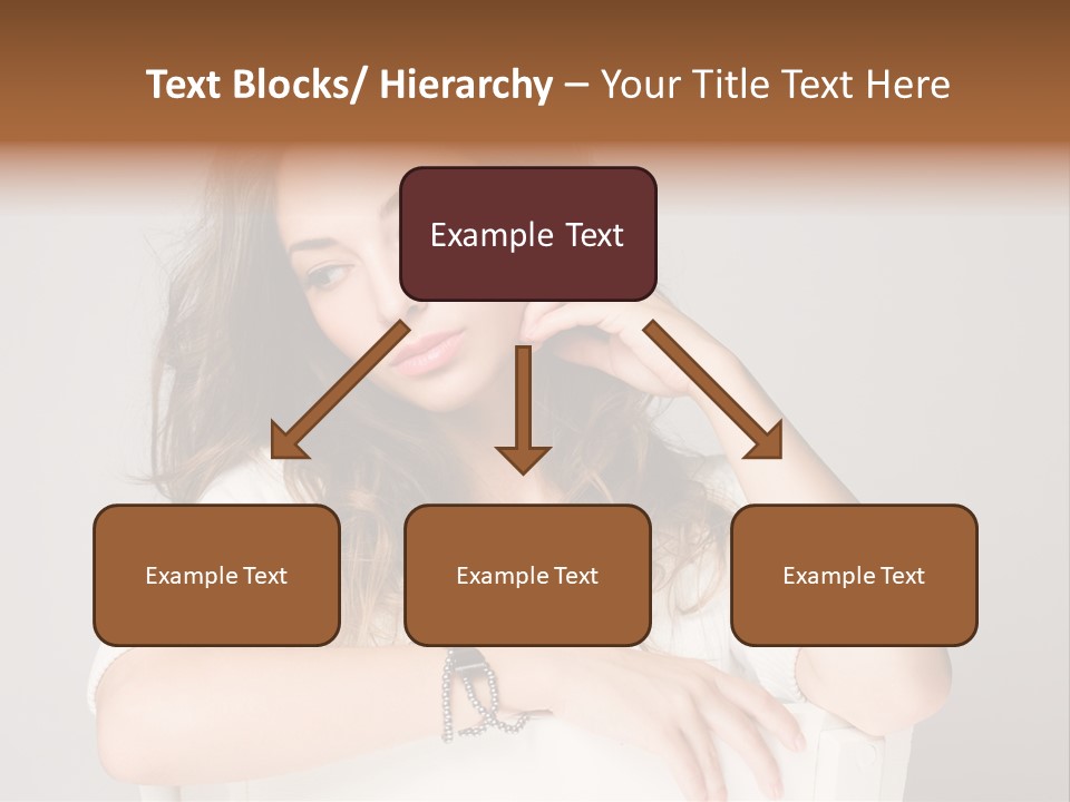 Brunette Choosing Sad PowerPoint Template