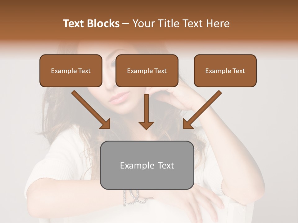 Brunette Choosing Sad PowerPoint Template