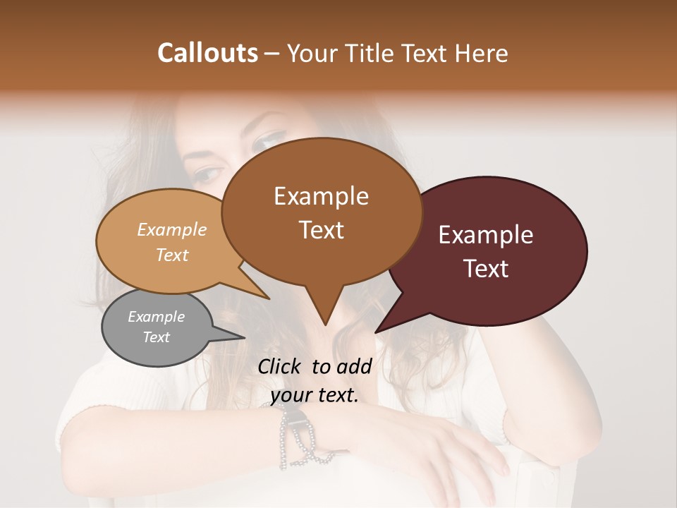 Brunette Choosing Sad PowerPoint Template