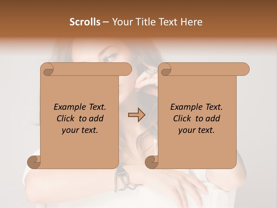 Brunette Choosing Sad PowerPoint Template