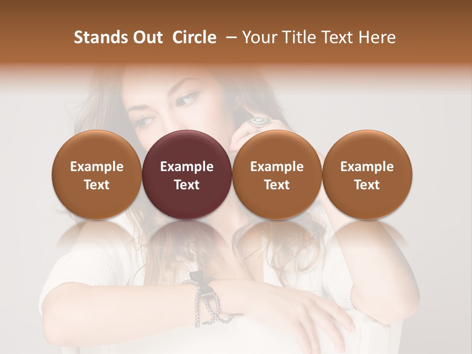 Brunette Choosing Sad PowerPoint Template