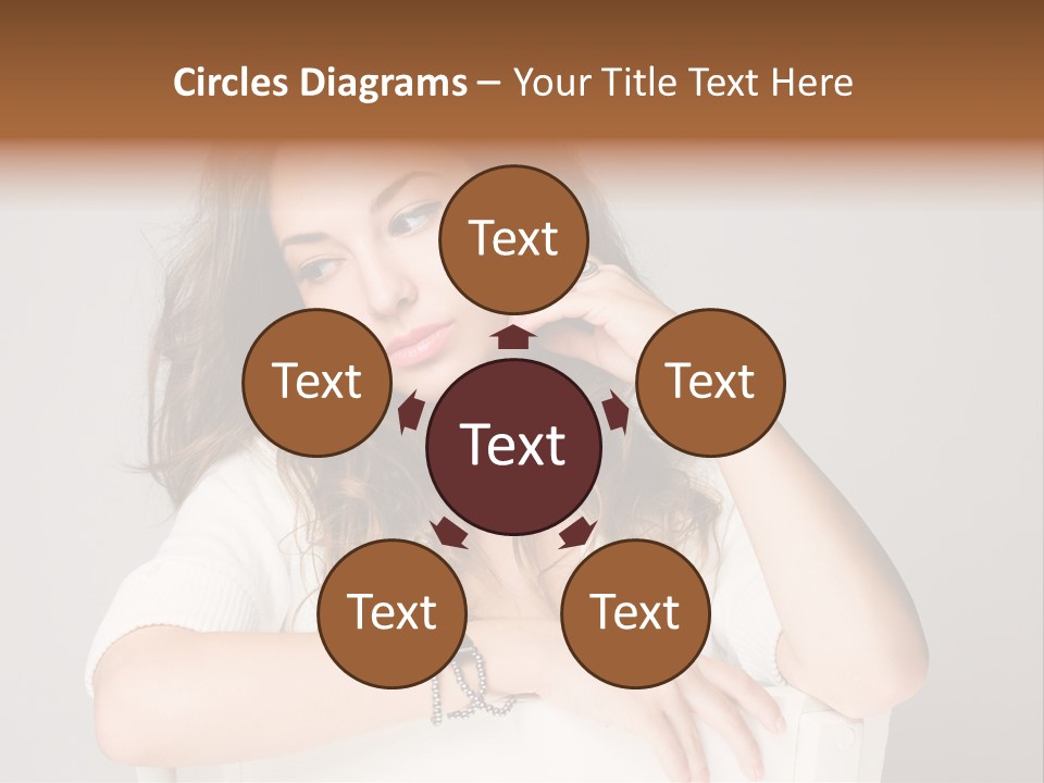 Brunette Choosing Sad PowerPoint Template