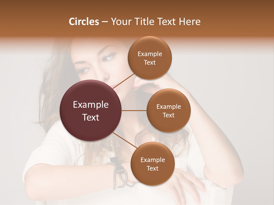 Brunette Choosing Sad PowerPoint Template