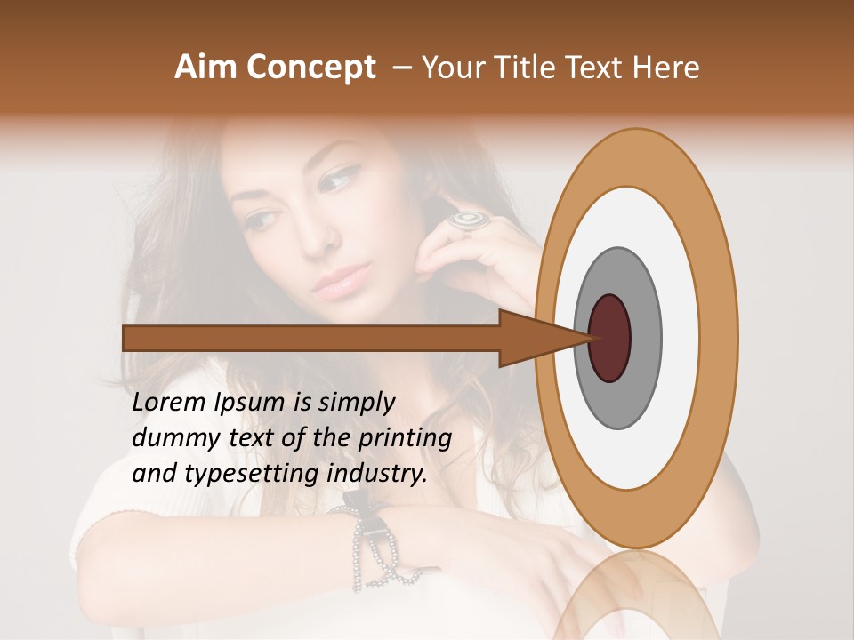 Brunette Choosing Sad PowerPoint Template