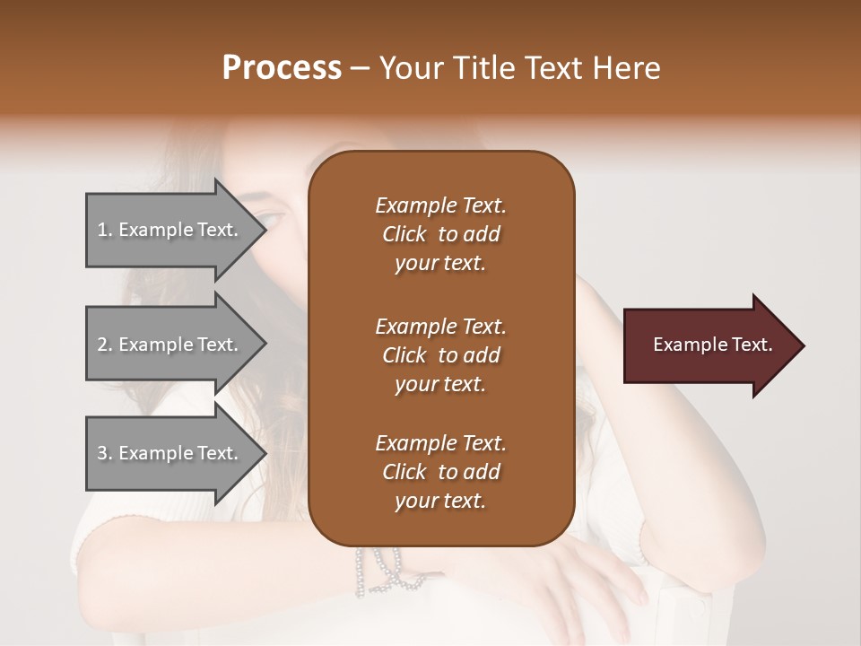 Brunette Choosing Sad PowerPoint Template