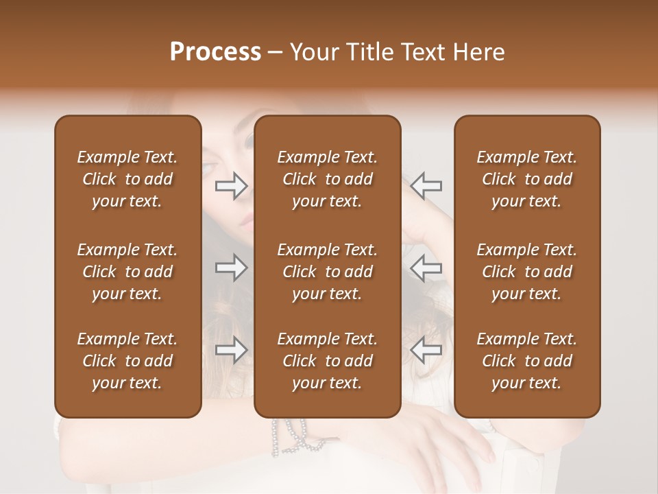 Brunette Choosing Sad PowerPoint Template