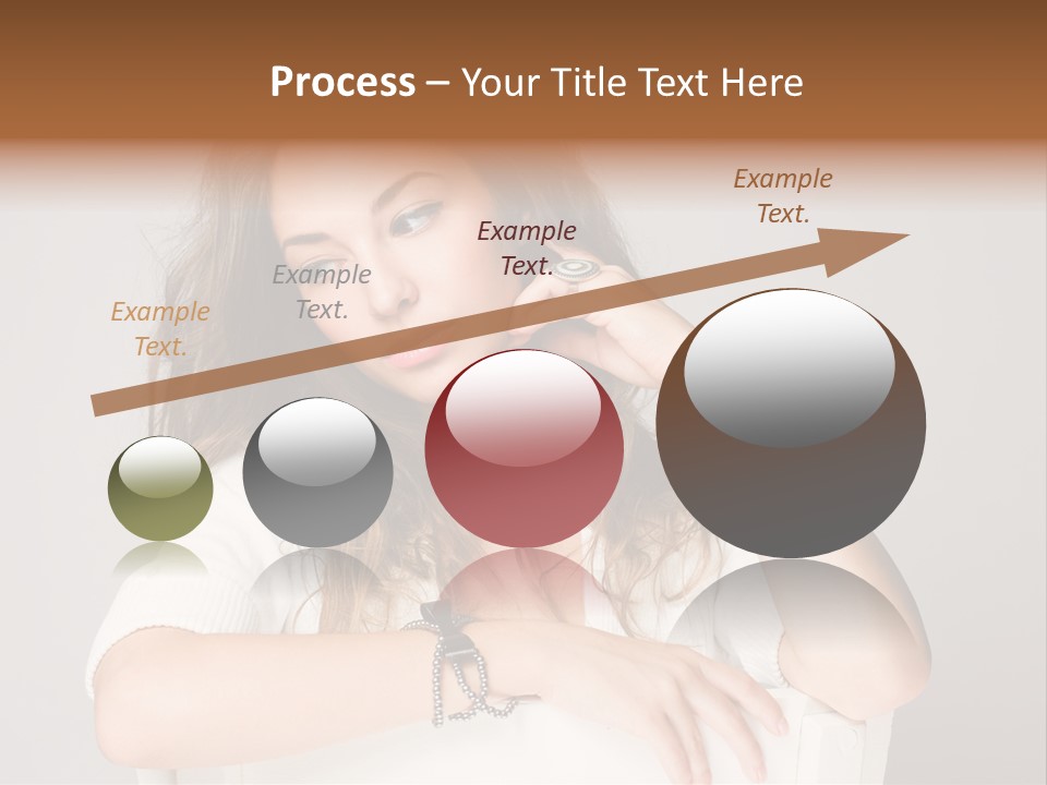Brunette Choosing Sad PowerPoint Template