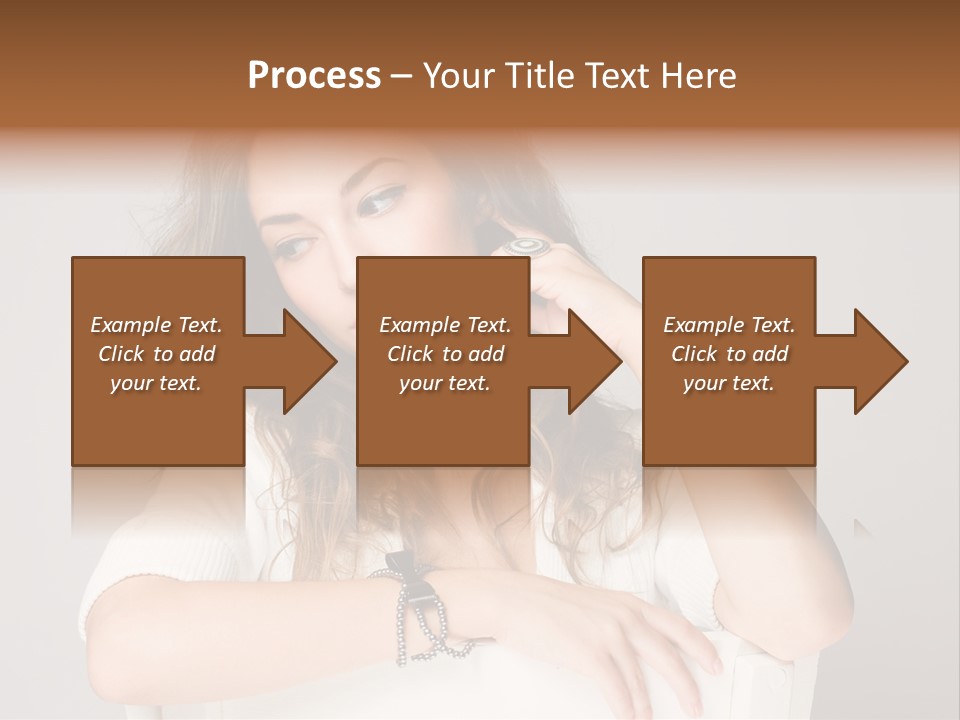 Brunette Choosing Sad PowerPoint Template