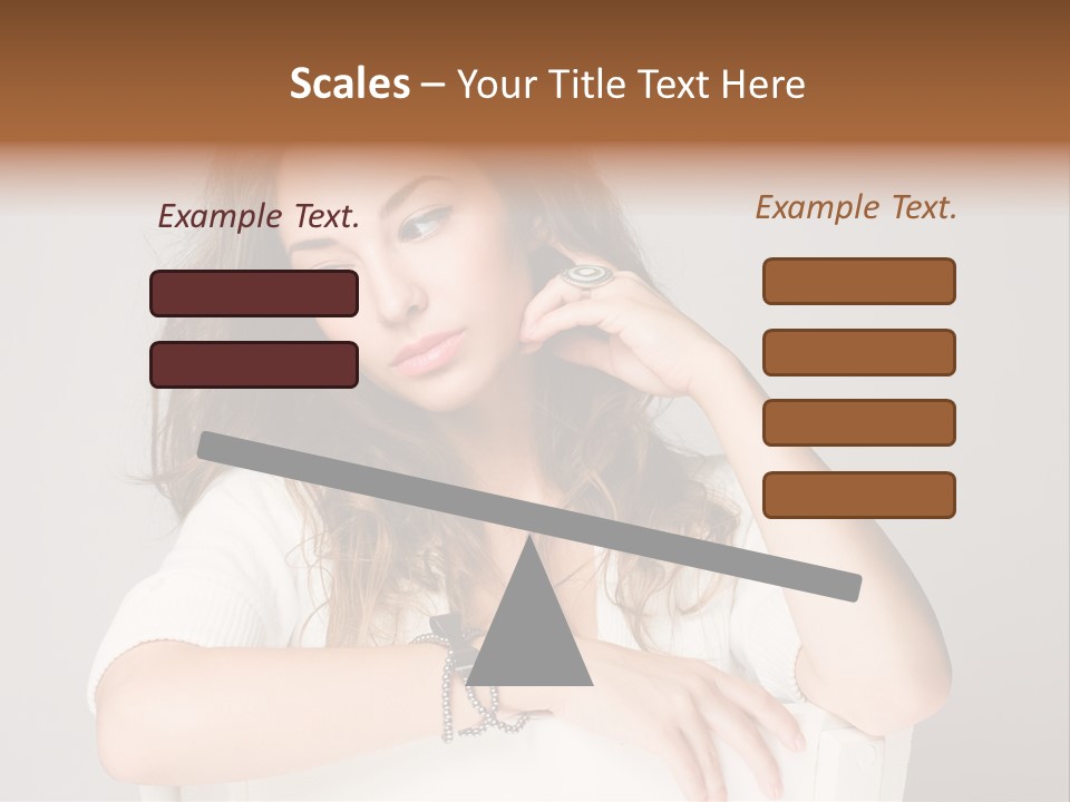 Brunette Choosing Sad PowerPoint Template
