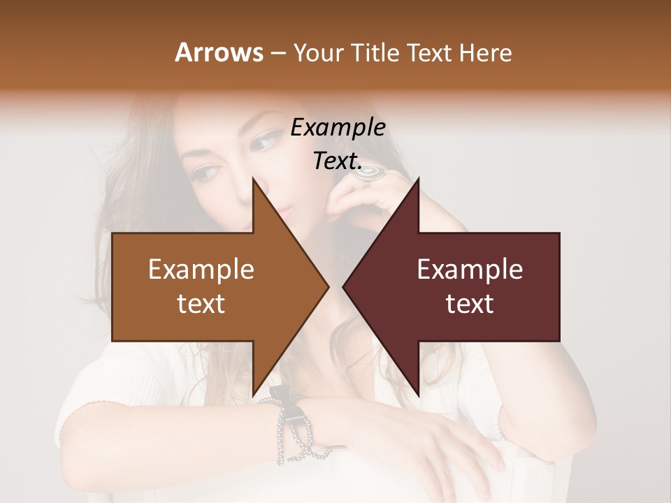 Brunette Choosing Sad PowerPoint Template