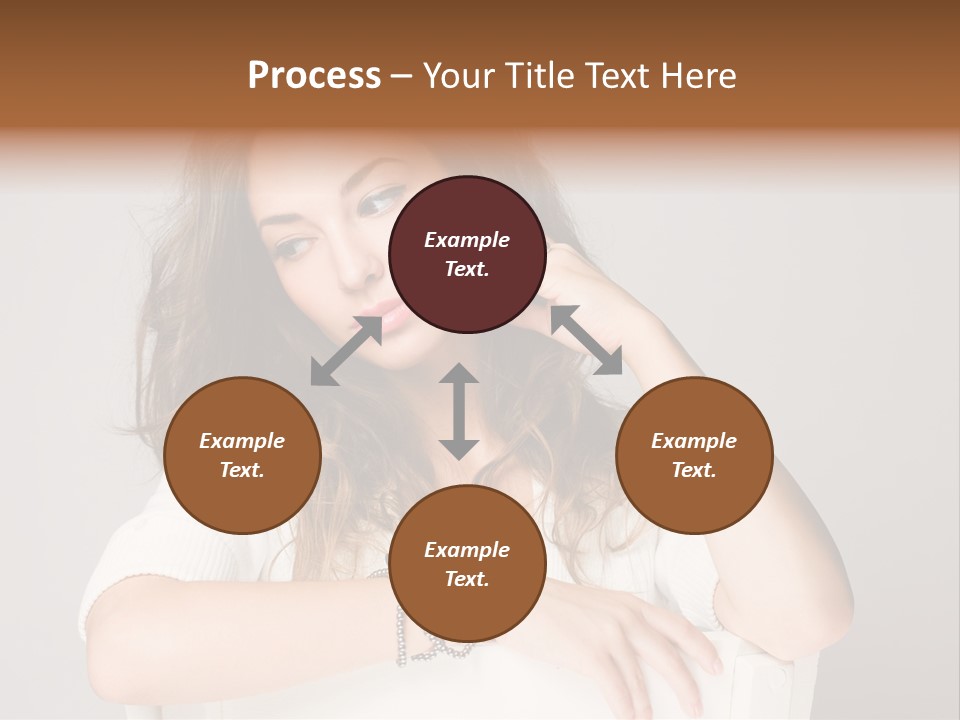 Brunette Choosing Sad PowerPoint Template
