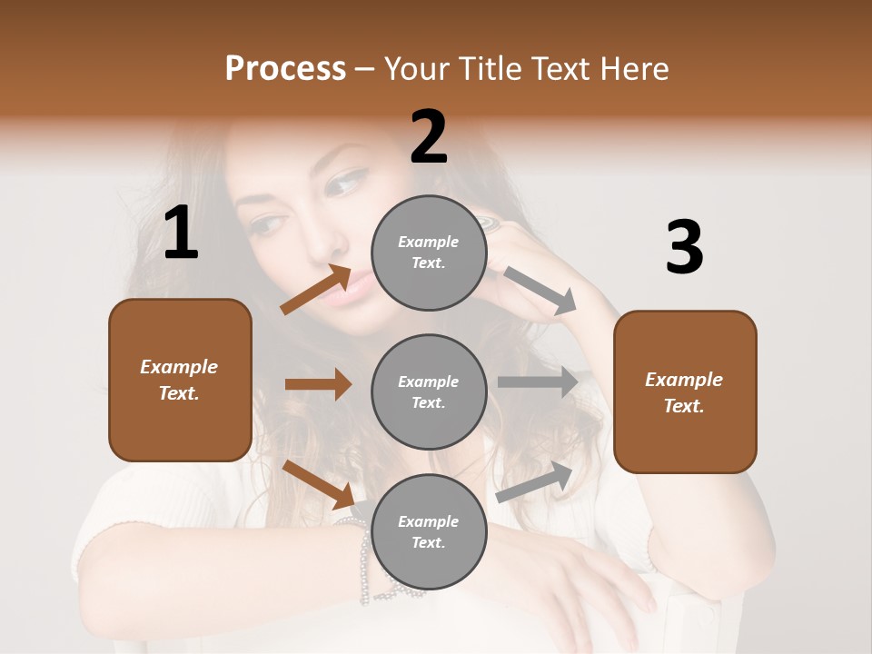 Brunette Choosing Sad PowerPoint Template