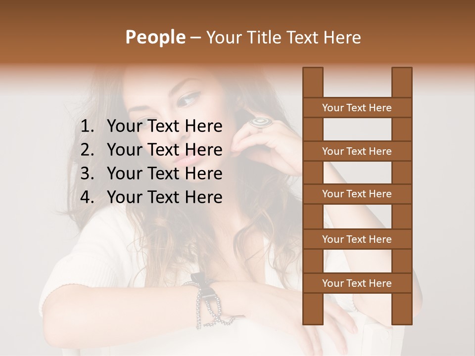 Brunette Choosing Sad PowerPoint Template