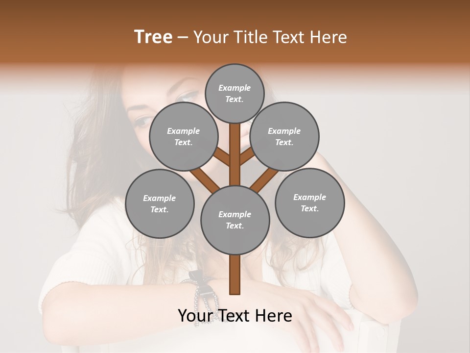 Brunette Choosing Sad PowerPoint Template