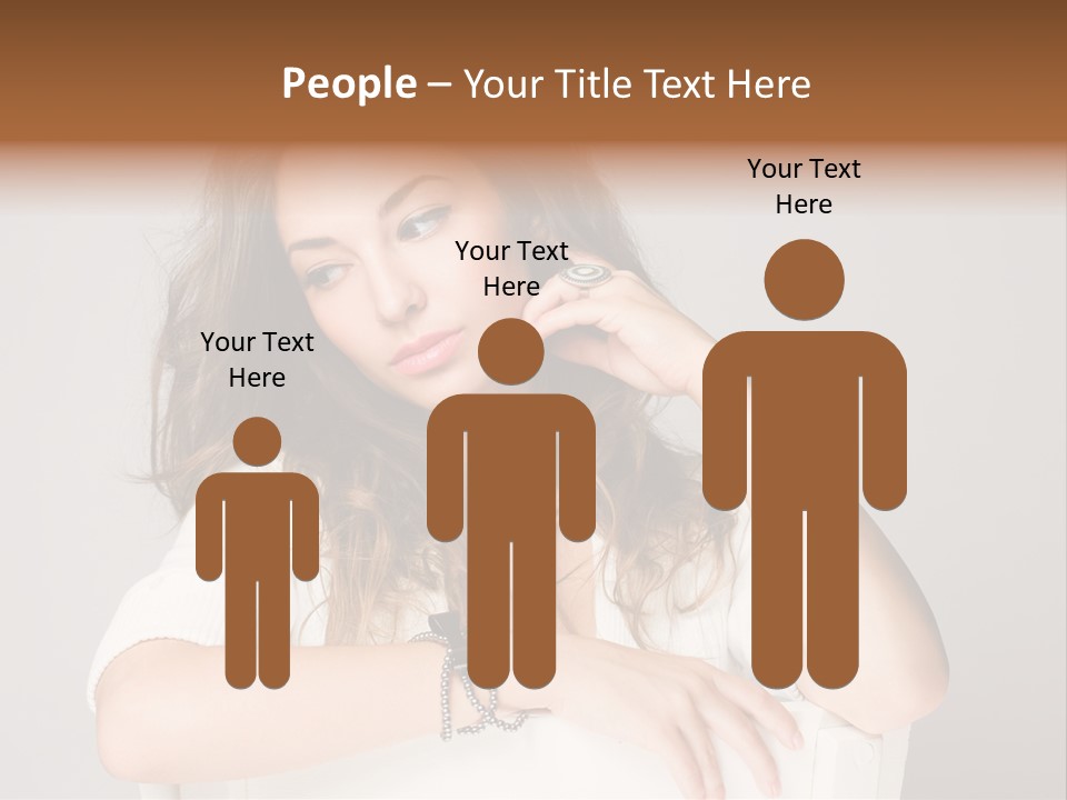 Brunette Choosing Sad PowerPoint Template