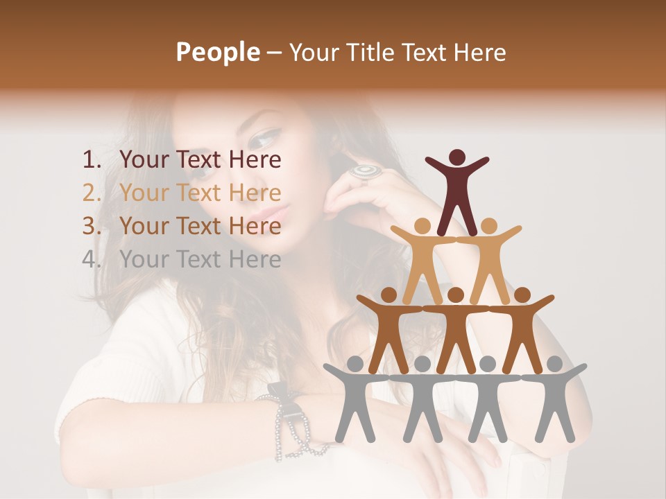 Brunette Choosing Sad PowerPoint Template