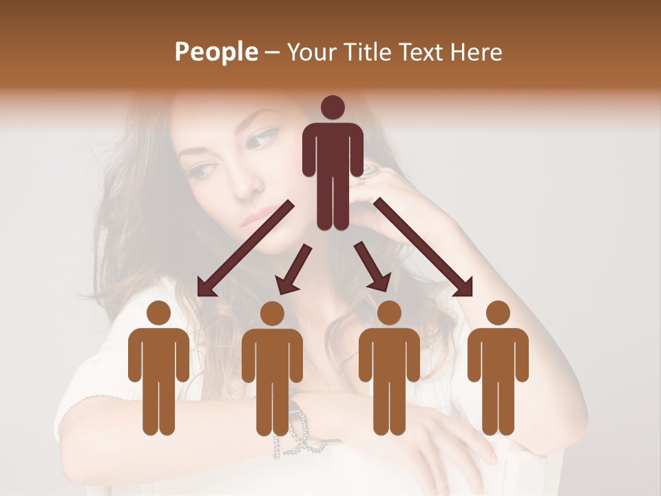 Brunette Choosing Sad PowerPoint Template