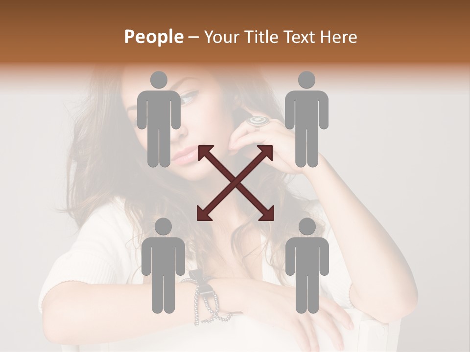 Brunette Choosing Sad PowerPoint Template