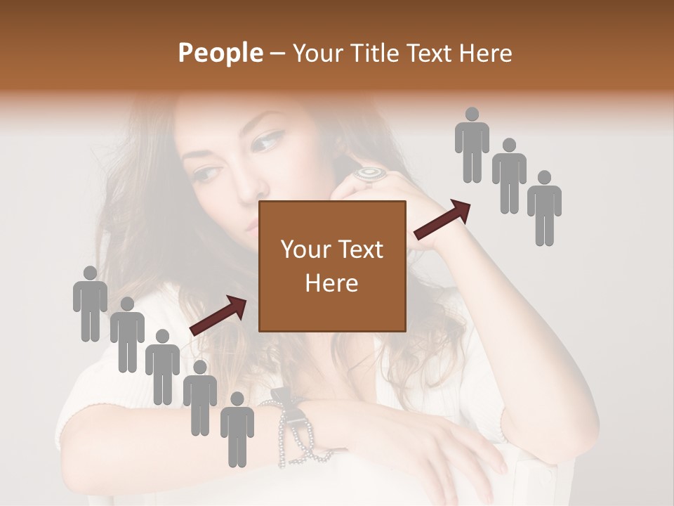 Brunette Choosing Sad PowerPoint Template