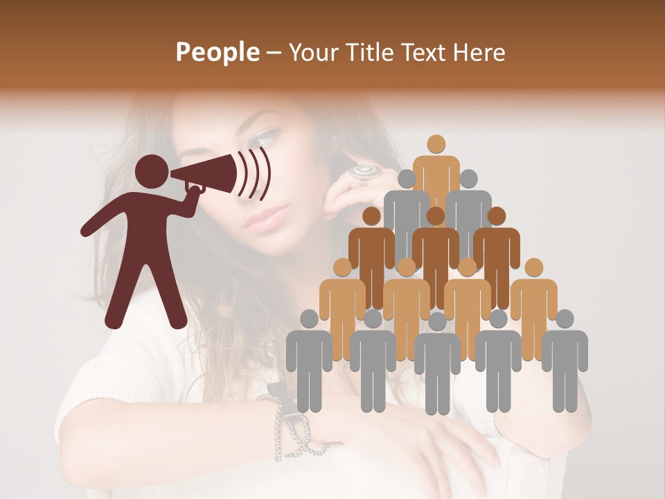 Brunette Choosing Sad PowerPoint Template