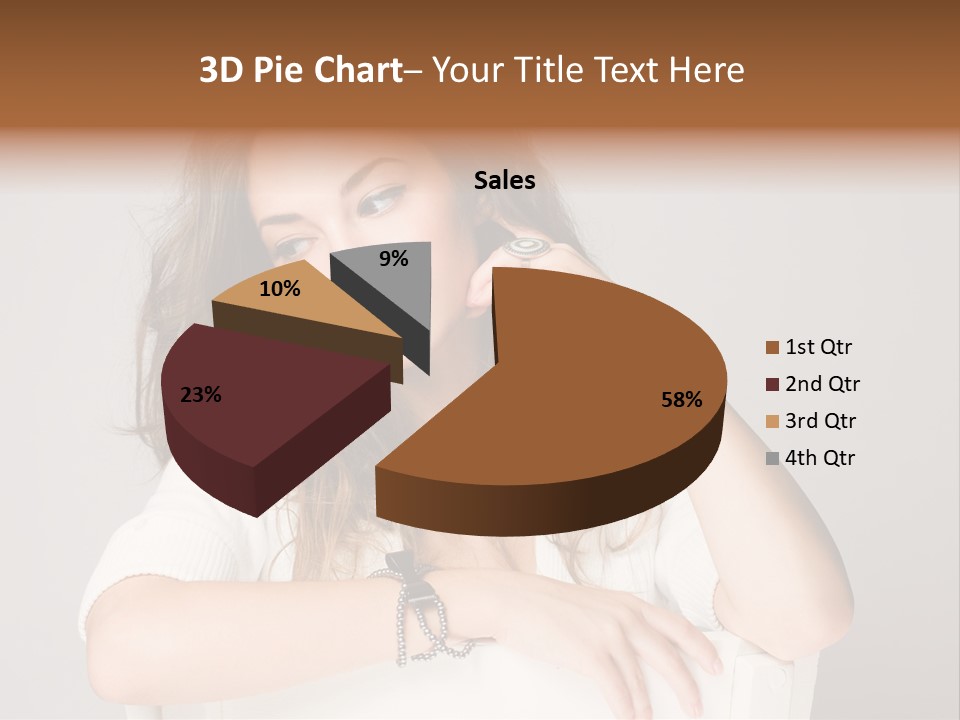 Brunette Choosing Sad PowerPoint Template