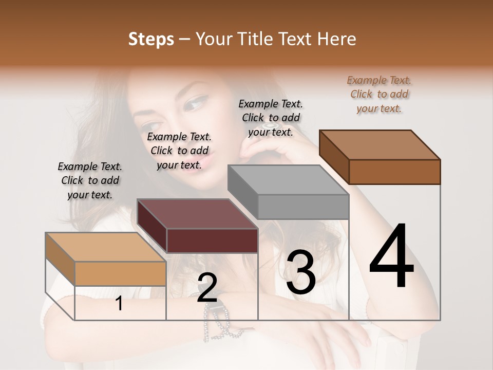 Brunette Choosing Sad PowerPoint Template