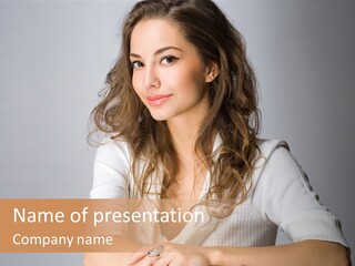 Tanned Person Girl PowerPoint Template