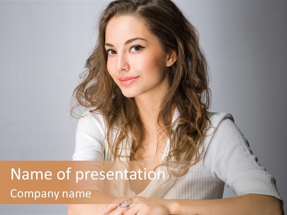 Tanned Person Girl PowerPoint Template