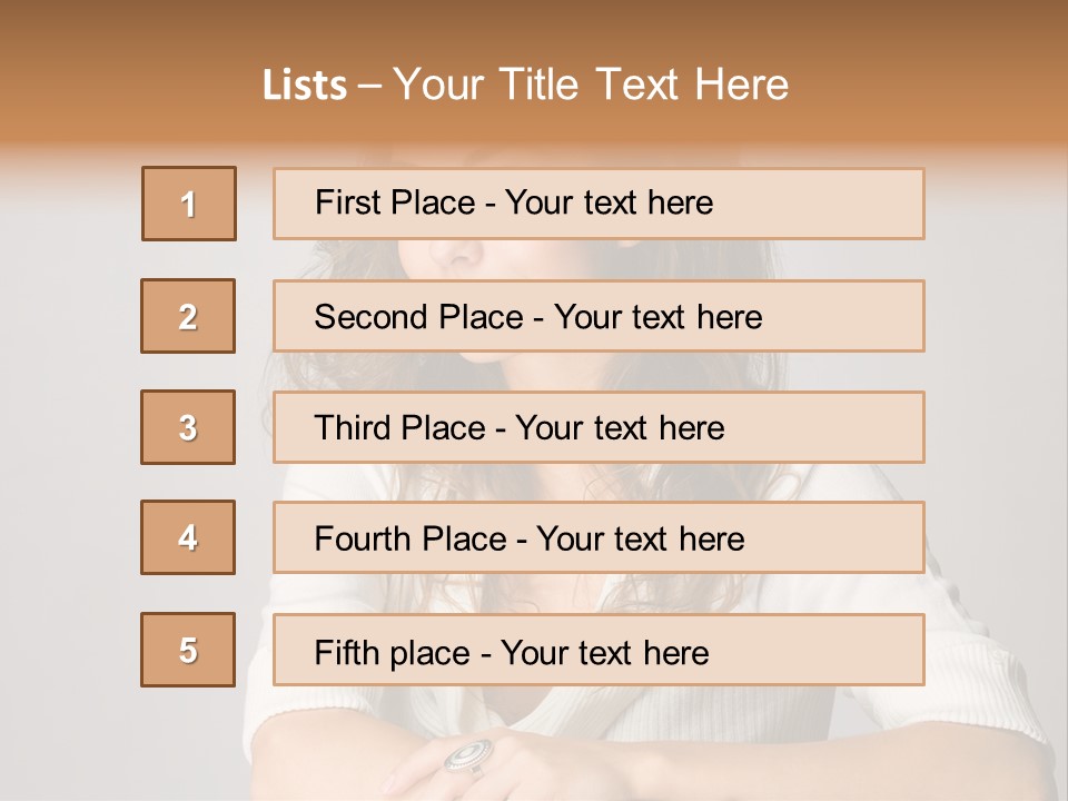 Tanned Person Girl PowerPoint Template