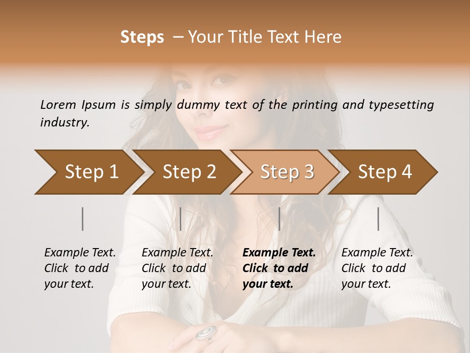 Tanned Person Girl PowerPoint Template